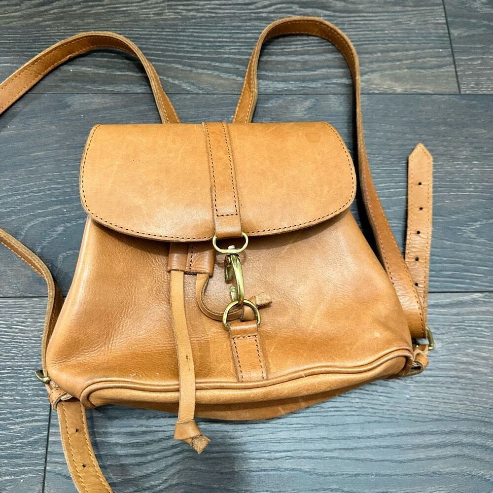 Abby Alley Women’s Handcrafted Kenya Brown Backpack Leather - Picture 2 of 10